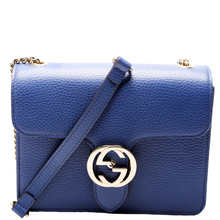 Load image into Gallery viewer, Gucci Interlocking GG Small Leather Crossbody Bag Blue
