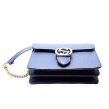 Load image into Gallery viewer, Gucci Interlocking GG Small Leather Crossbody Bag Blue
