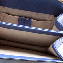 Load image into Gallery viewer, Gucci Interlocking GG Small Leather Crossbody Bag Blue

