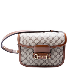 Load image into Gallery viewer, Gucci Horsebit 1955 GG Supreme Monogram Shoulder Bag Brown

