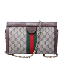 Load image into Gallery viewer, Gucci GG Supreme Ophidia Small Chain Shoulder Bag Brown
