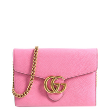Load image into Gallery viewer, Gucci Marmont Calfskin Leather Chain Wallet Pink
