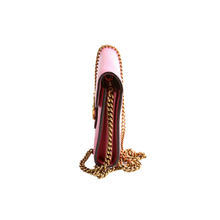 Load image into Gallery viewer, Gucci Marmont Calfskin Leather Chain Wallet Pink
