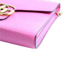 Load image into Gallery viewer, Gucci Marmont Calfskin Leather Chain Wallet Pink
