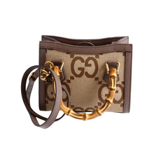 Load image into Gallery viewer, Gucci Jumbo GG Canvas Diana Mini Tote Bag Brown
