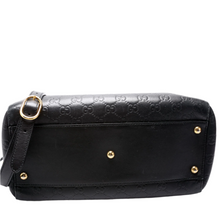 Load image into Gallery viewer, Gucci Guccissma Leather Boston Bag Black
