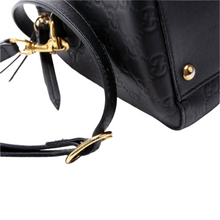 Load image into Gallery viewer, Gucci Guccissma Leather Boston Bag Black
