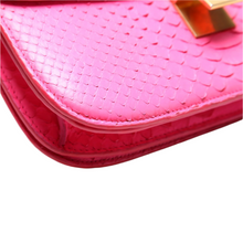 Load image into Gallery viewer, Celine Classic Box Bag Python Leather Medium Pink

