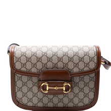 Load image into Gallery viewer, Gucci Horsebit 1955 GG Supreme canvas Shoulder Bag Brown
