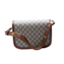 Load image into Gallery viewer, Gucci Horsebit 1955 GG Supreme canvas Shoulder Bag Brown
