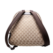 Load image into Gallery viewer, Gucci GG Canvas Travel Backpack Bag Brown
