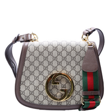 Load image into Gallery viewer, Gucci GG Supreme Blondie Medium canvas Top Handle Bag Brown
