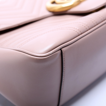 Load image into Gallery viewer, Gucci Marmont Leather Top Handle Medium Bag Tan
