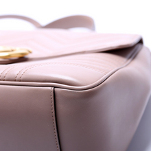 Load image into Gallery viewer, Gucci Marmont Leather Top Handle Medium Bag Tan

