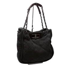 Load image into Gallery viewer, Chanel Mademoiselle Shearling Quilted Tote 9M Black
