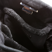 Load image into Gallery viewer, Chanel Mademoiselle Shearling Quilted Tote 9M Black
