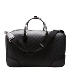 Load image into Gallery viewer, Gucci GG Supreme Interlocking G Large Duffle Bag Black
