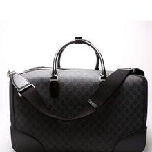Load image into Gallery viewer, Gucci GG Supreme Canvas Interlocking G Large Duffle Bag Black
