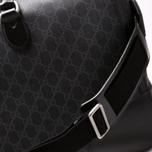 Load image into Gallery viewer, Gucci GG Supreme Canvas Interlocking G Large Duffle Bag Black
