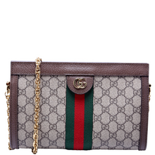 Load image into Gallery viewer, Gucci GG Supreme Ophidia Small Chain Shoulder Bag Brown
