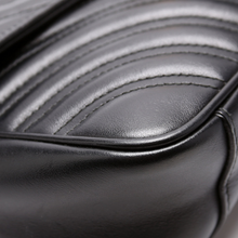 Load image into Gallery viewer, Gucci Marmont Small Leather Shoulder Flap Black
