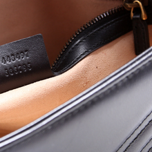 Load image into Gallery viewer, Gucci Marmont Small Leather Shoulder Flap Black
