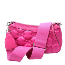 Load image into Gallery viewer, Gucci GG Nylon/Leather Shoulder Bag Pink
