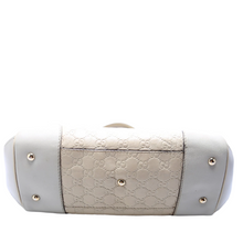 Load image into Gallery viewer, Gucci Guccissima Leather Mayfair Ribbon Satchel Bag White
