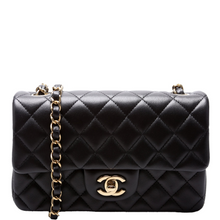 Load image into Gallery viewer, Chanel Classic Flap Mini Rectangle Quilted Leather Shoulder Bag Black

