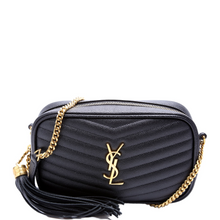 Load image into Gallery viewer, Yves Saint Laurent Lou Camera Mini Leather Crossbody Bag Black
