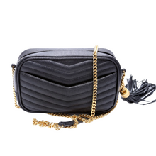 Load image into Gallery viewer, Yves Saint Laurent Lou Camera Mini Leather Crossbody Bag Black
