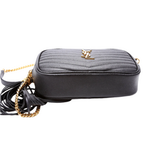 Load image into Gallery viewer, Yves Saint Laurent Lou Camera Mini Leather Crossbody Bag Black
