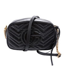 Load image into Gallery viewer, Gucci Marmont Small Leather Camera Bag Black
