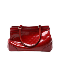 Load image into Gallery viewer, Gucci Patent Guccissima Leather Mayfair Tote Bag Medium Red

