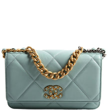 Load image into Gallery viewer, Chanel 19 WOC 29M Quilted Lambskin Stachel Bag Blue
