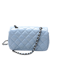 Load image into Gallery viewer, Chanel Mini Flap Rectangle Leather Shoulder Bag Blue
