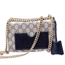 Load image into Gallery viewer, Gucci Padlock GG Supreme Bee Small Shoulder Bag Black
