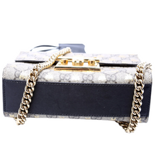 Load image into Gallery viewer, Gucci Padlock GG Supreme Bee Small Shoulder Bag Black
