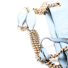 Load image into Gallery viewer, Gucci Soho Ostrich Leather Shoulder Bag Blue
