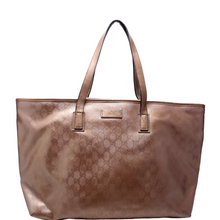 Load image into Gallery viewer, Gucci GG Imprime Coated Canvas Tote Bag Tan
