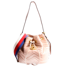 Load image into Gallery viewer, Gucci GG Marmont Leather Bucket Bag Pink
