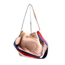 Load image into Gallery viewer, Gucci GG Marmont Leather Bucket Bag Pink
