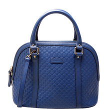 Load image into Gallery viewer, Gucci Mini Dome Guccissima Leather Satchel Bag Blue
