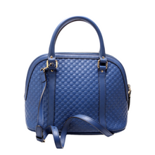 Load image into Gallery viewer, Gucci Mini Dome Guccissima Leather Satchel Bag Blue

