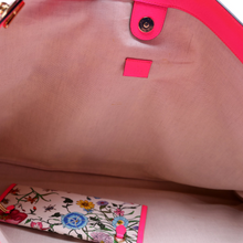 Load image into Gallery viewer, Gucci Flora Canvas Maxi Rajah Tote Bag Pink
