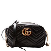 Load image into Gallery viewer, Gucci Marmont Small Leather Camera Bag Black
