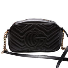 Load image into Gallery viewer, Gucci Marmont Small Leather Camera Bag Black
