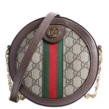 Load image into Gallery viewer, Gucci Ophidia Leather Round Small Crossbody Bag Brown
