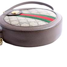 Load image into Gallery viewer, Gucci Ophidia Leather Round Small Crossbody Bag Brown
