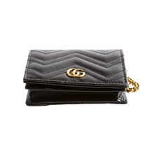 Load image into Gallery viewer, Gucci Marmont Leather Chain Wallet Black
